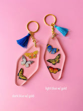 load image into gallery viewer, butterfly keychain