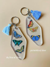 load image into gallery viewer, butterfly keychain