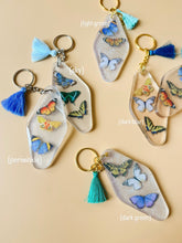 load image into gallery viewer, butterfly keychain