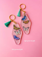 load image into gallery viewer, butterfly keychain