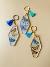 load image into gallery viewer, butterfly keychain