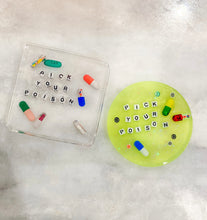 load image into gallery viewer, pick your poison coaster