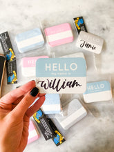 load image into gallery viewer, baby name sticker