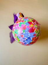 load image into gallery viewer, hand painted ceramic ornament, rainbow round
