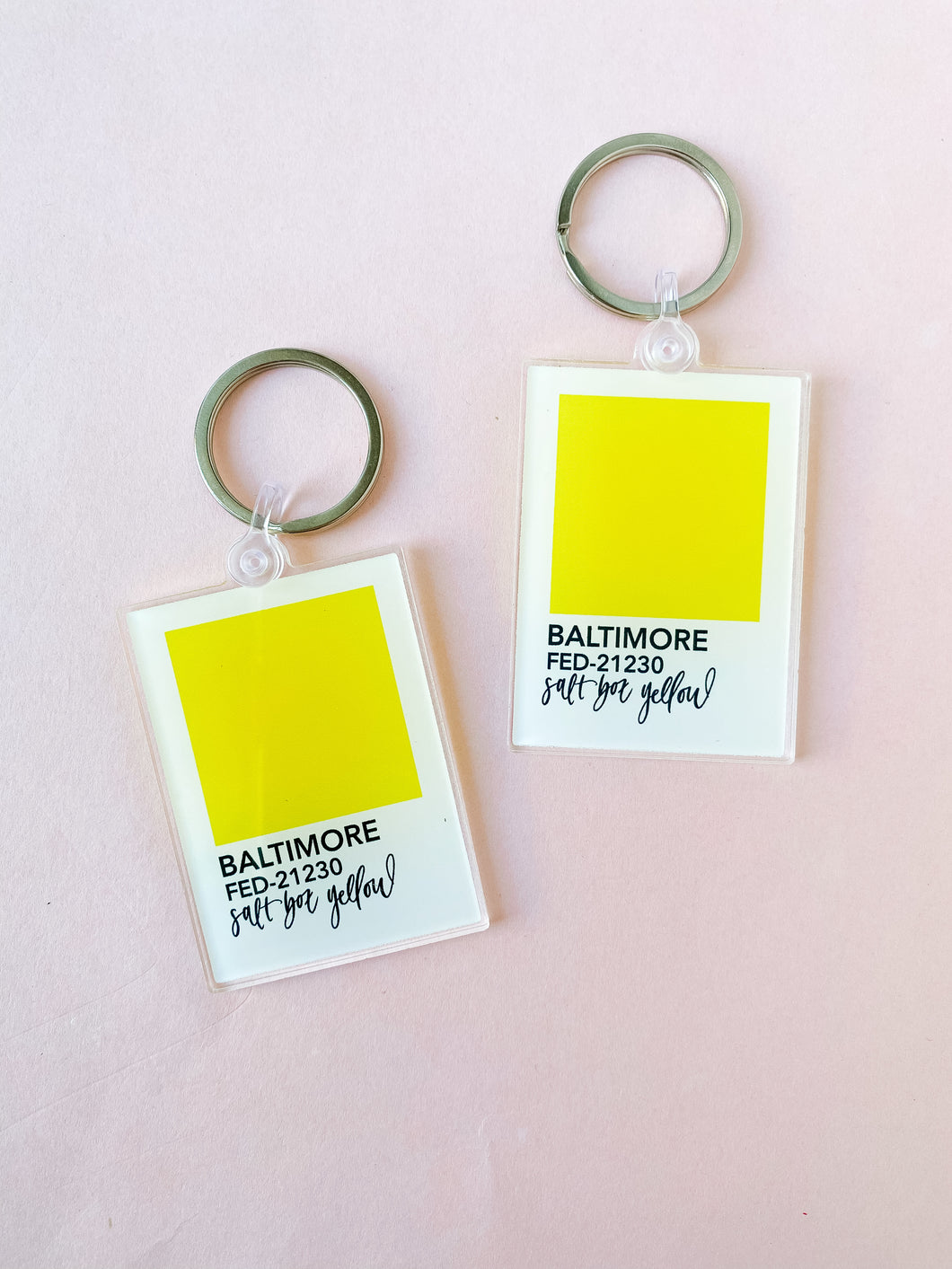 pantone color tile keychains