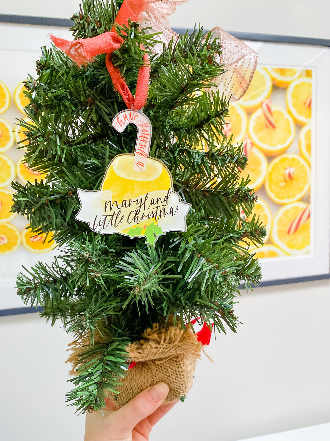 lemon stick ornament